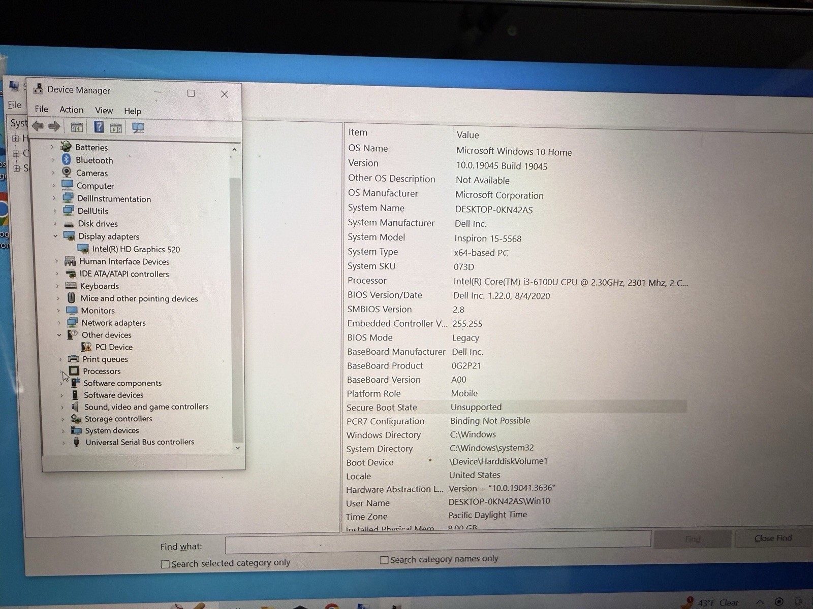 17.3″ Dell 5759 | 6th Gen i3 @2.30GHz | 256G SSD | 8G | Win10 | Gold |