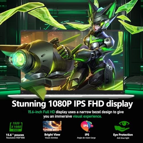 15.6″ Laptop Computer DDR4 8GB RAM 256GB SSD,traditional laptop computers with