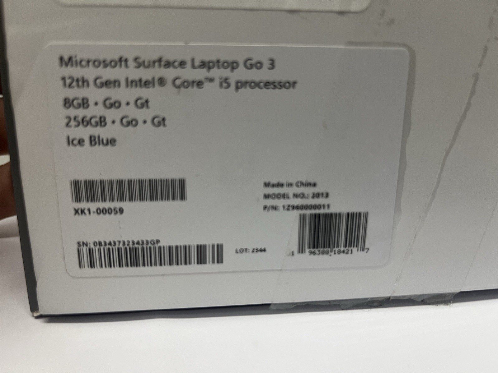 Microsoft Surface Laptop Go 3 12.4″ Intel Core I5, 8GB RAM, 128GB SSD Ice Blue