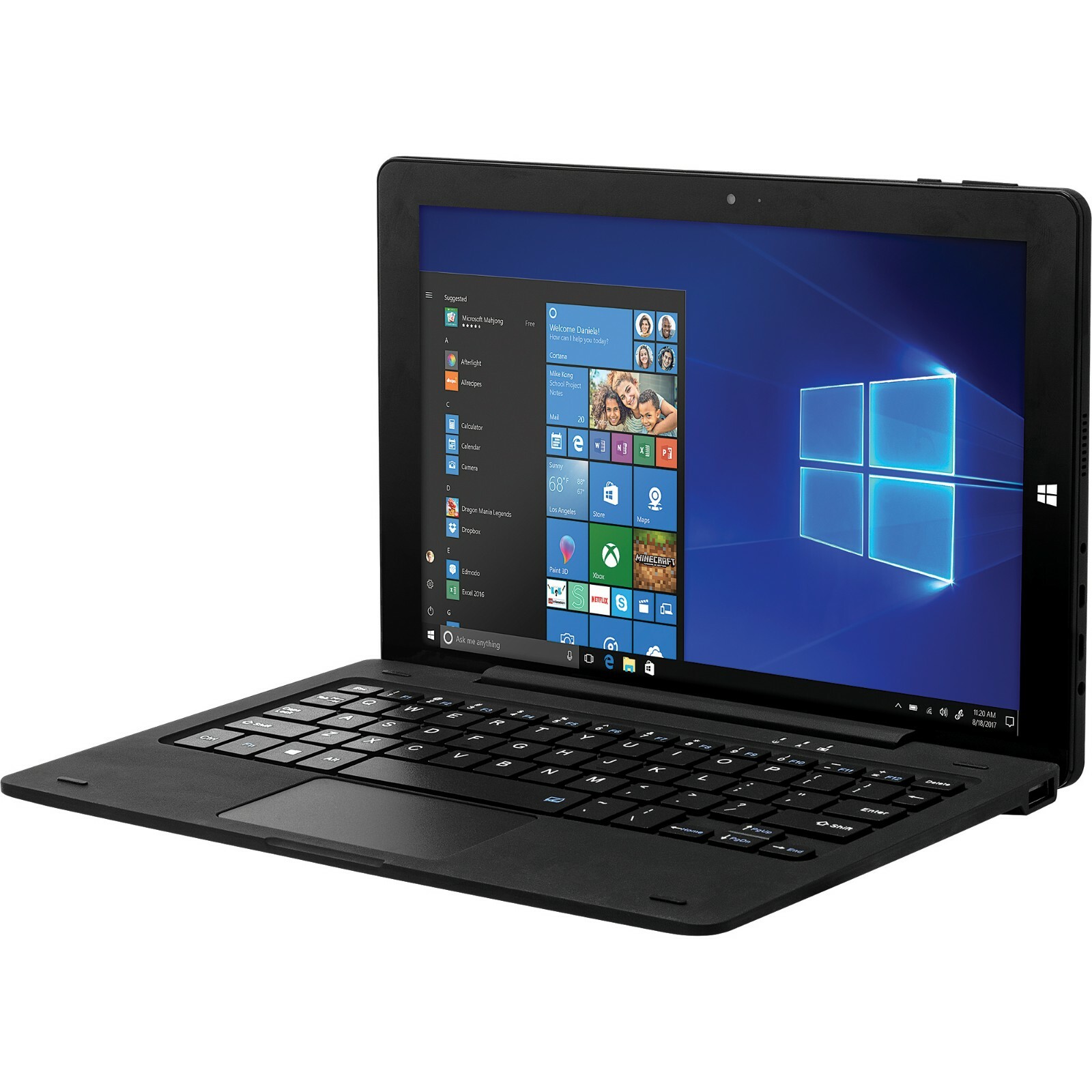 NIB EVOO 10.1″ Tablet with Docking Keyboard 32GB Storage Dual Cameras Micro HDMI