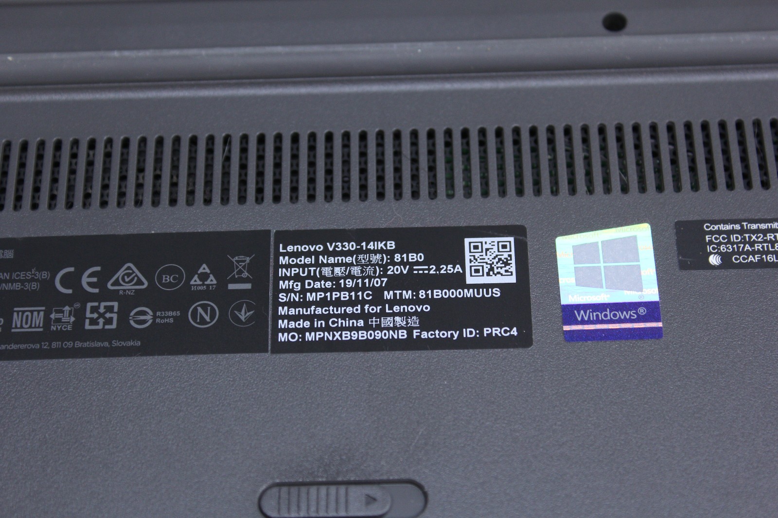 Lenovo IdeaPad FM-V330-14IKB | i5-7200U, 12GB Ram, 256GB NVMe, 500GB HDD Win11H