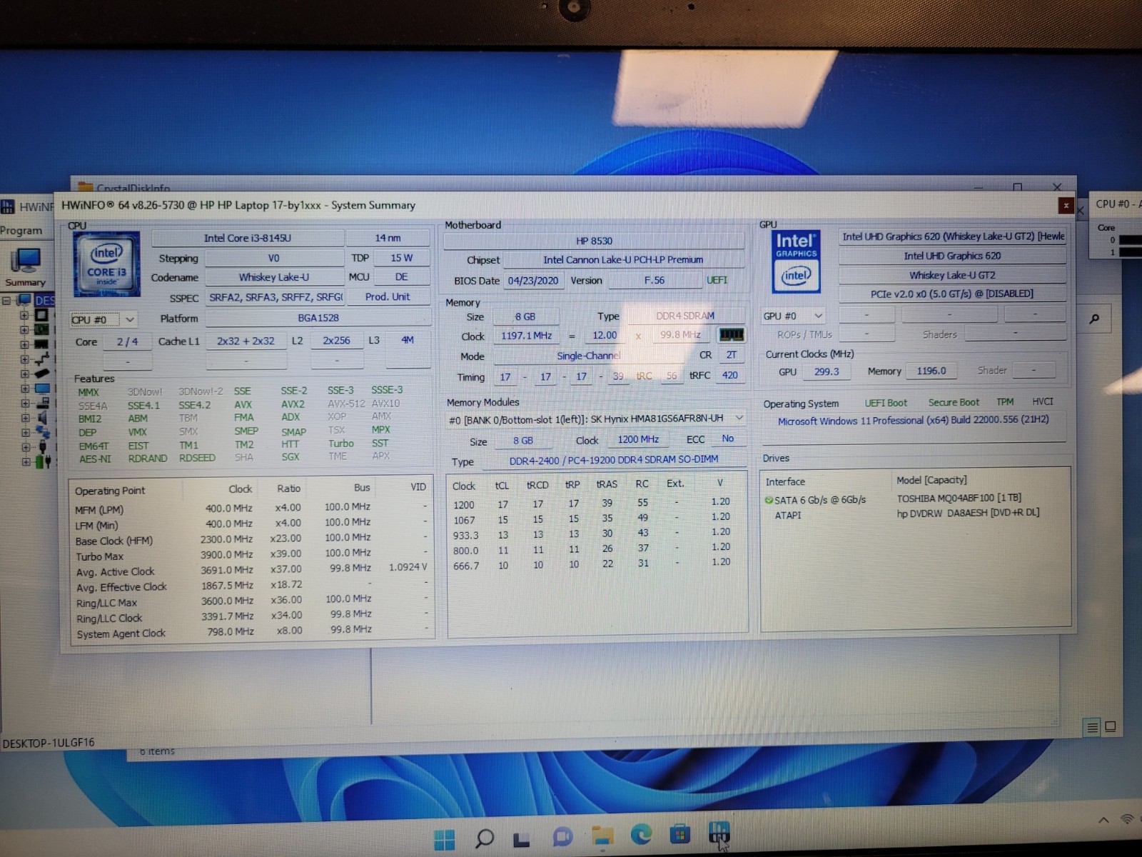 Hp pavilion 17 byxxx 17″ i3’8145u 2.10ghz 8gb ram 1tb hdd w11p READ 5CG9268P32