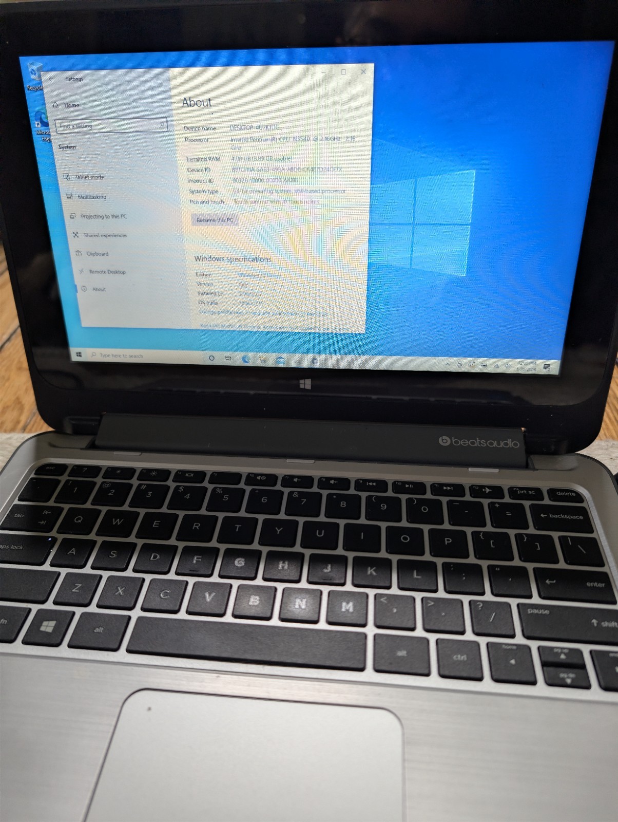 HP Pavilion 11-n010dx X360 2in1 Laptop 14” Intel Pentium Windows 10 4GB 64Bit