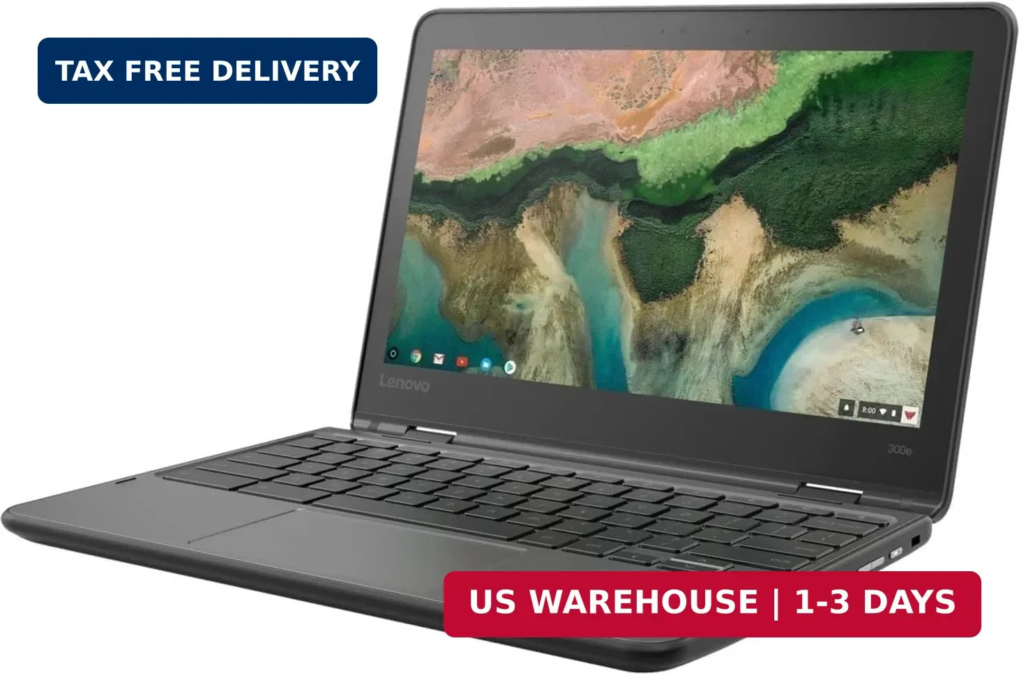 Lenovo Touchscreen Laptop 300e Chromebook Gen2, 11.6in 2-in-1 Chromebook Compute