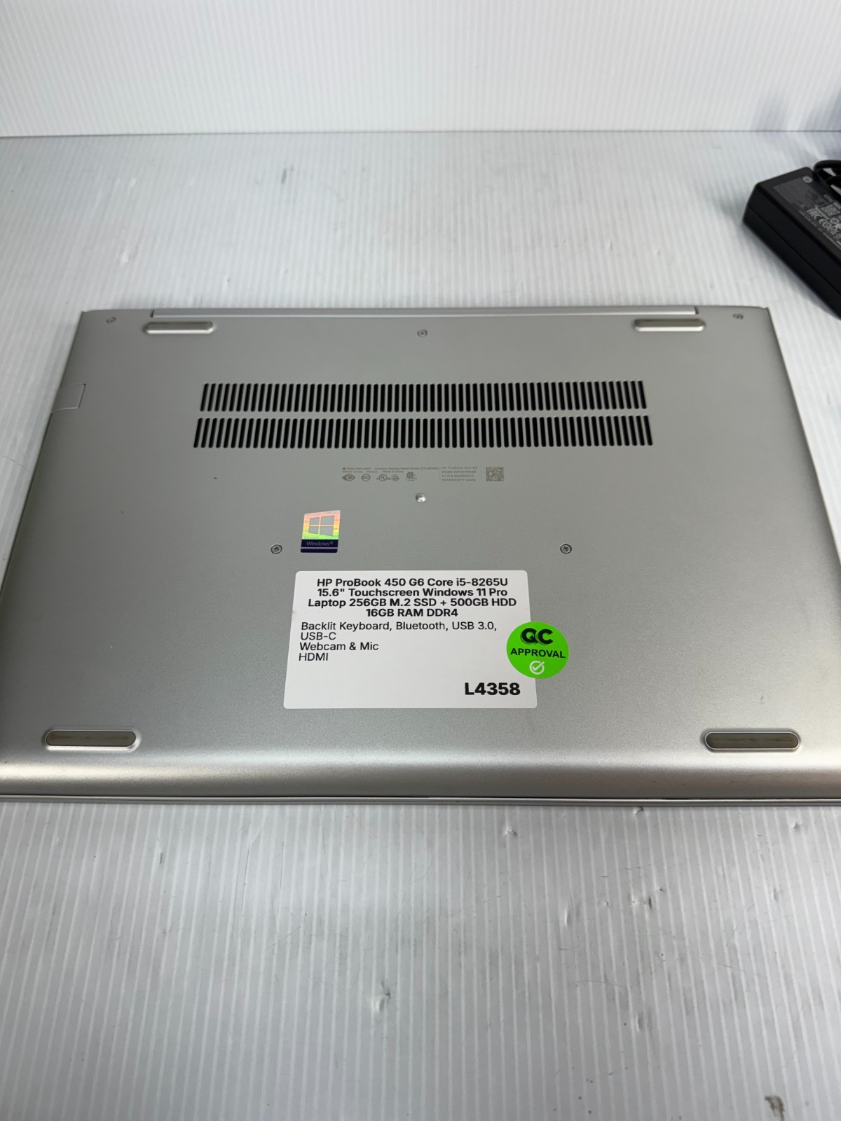 HP ProBook 450 G6 i5-8265U 15.6″ Touchscreen Windows 11 Pro Laptop 256GB 16GB
