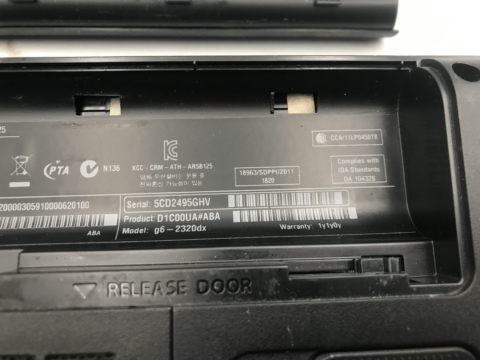 HP PAVILION G6 2320DX – BOOTS TO BIOS – AMD A6 4400M – 4GB RAM – READ DESC – BB!