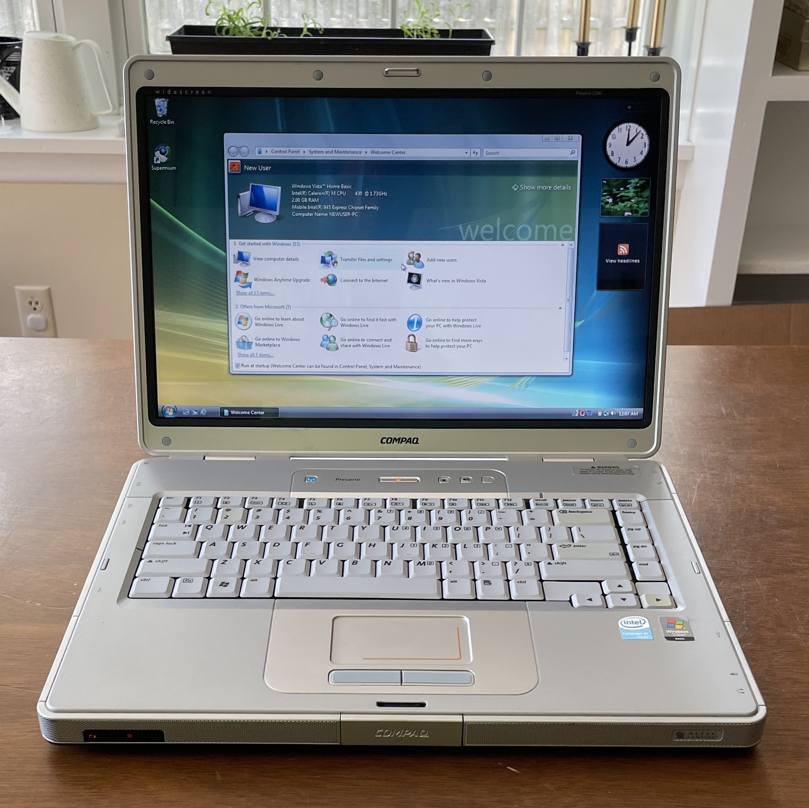Compaq C500 15” Windows Vista Laptop