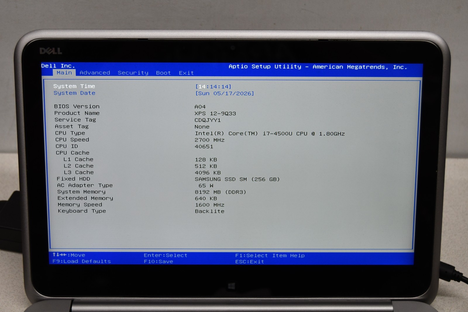 ^ Dell UltraBook XPS 12 9Q33 i7-4500U @ 1.80GHz 8GB RAM 256GB SSD Win 7 #X7325