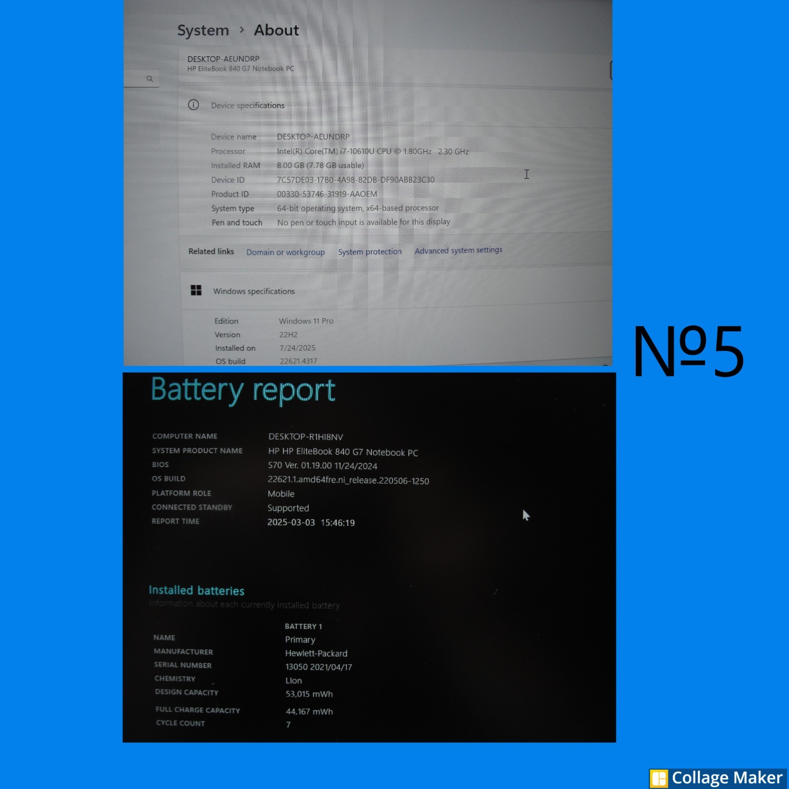 HP EliteBook 840 G7 14”FHD Intel Core i7-10610U 1.8GHz 8GB SSD Reset 256GB