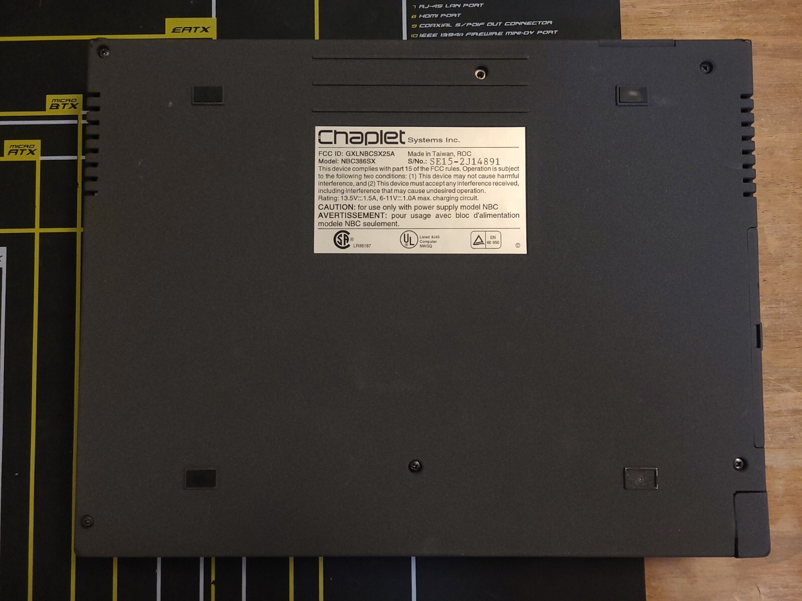 Vintage Halikan Chaplet NBC386SX (Intel 386SX @ 25 MHz, 6 MB RAM, MS-DOS/Win3.1)