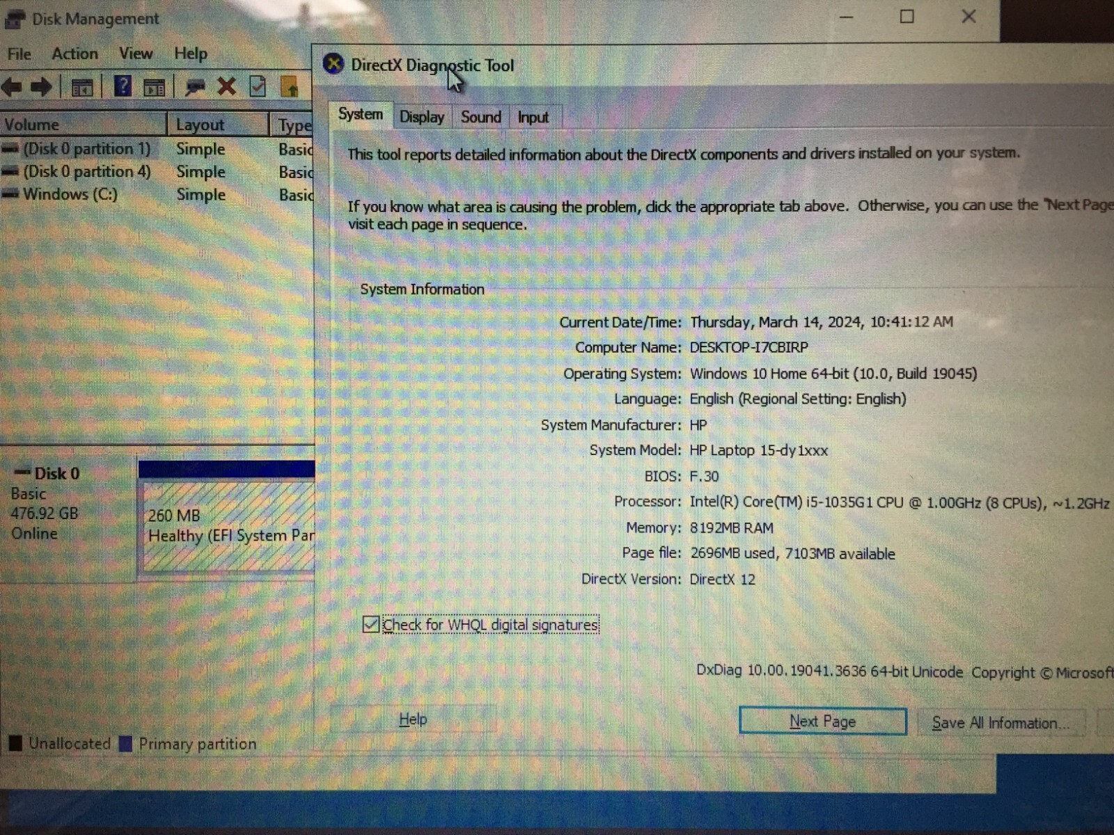 HP 15-dy1751ms 15.6″ HD Touchscreen Laptop, Intel i5-1035G1 8G 512GB SSD WIN10 H