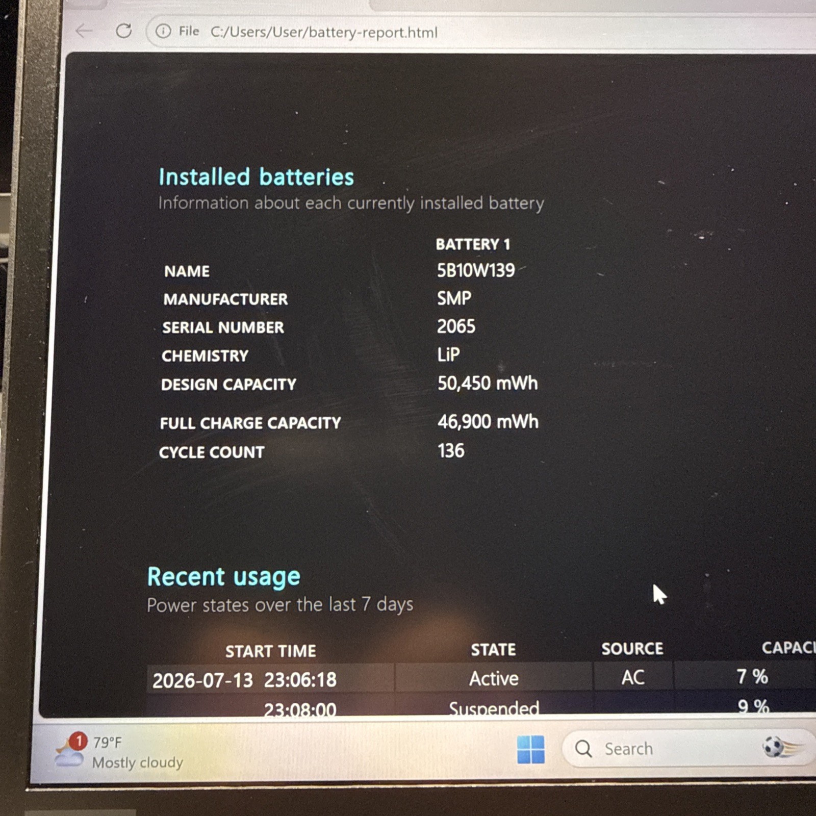 Len ThnkPad T14 Gen 1 AMD Ryzen 5 PRO 4650U 16GB 512GB SSD 14″ W11P cycle:136