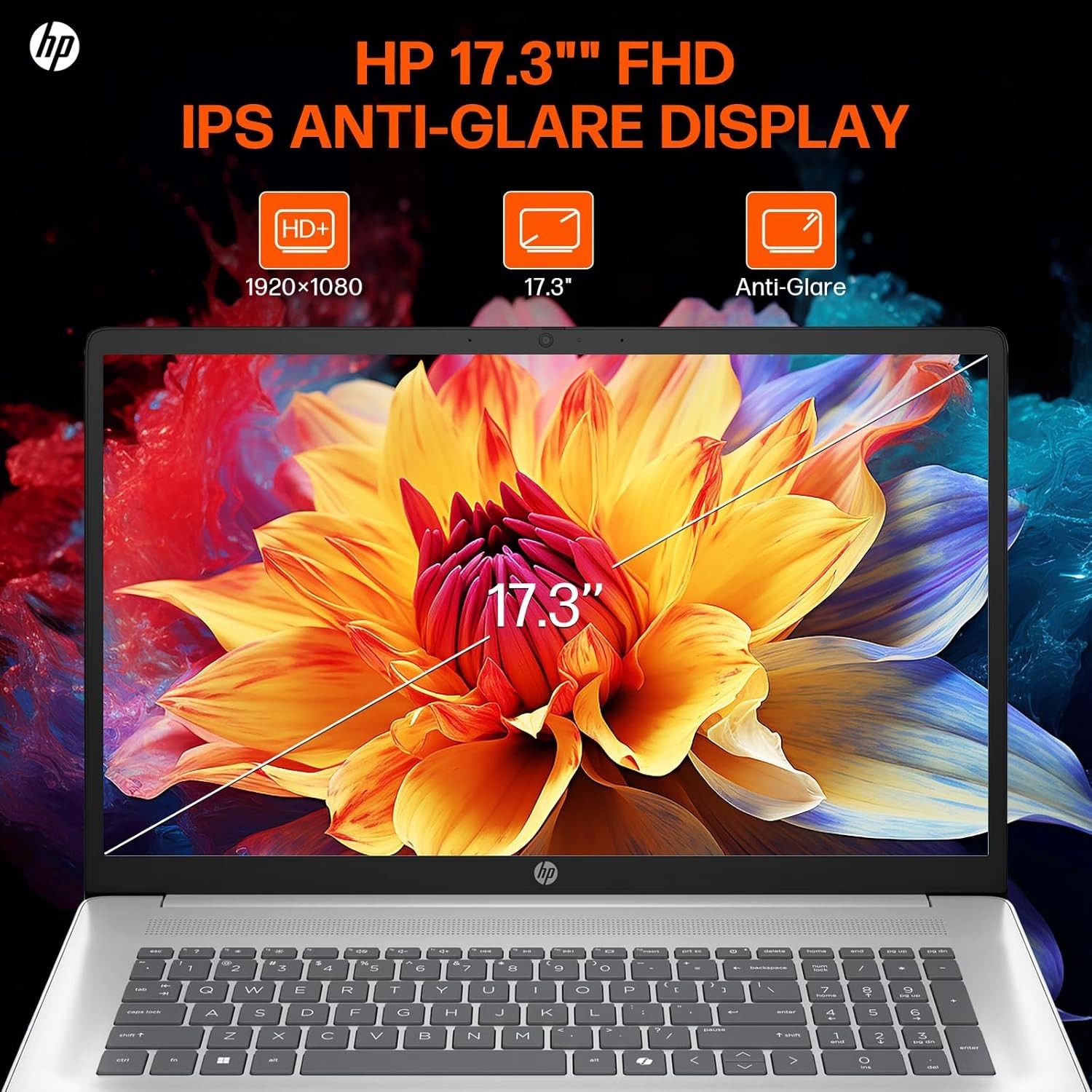 HP 17.3″ Laptop, Intel 8-Core Processr, Up To 64GB RAM + 2TB SSD, Win11 Pro