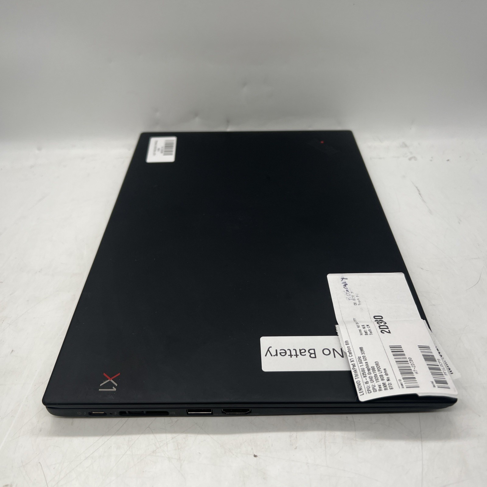 Lenovo ThinkPad X1 Carbon 6th I5 8250U 1.6GHz 8GB RAM No Drive No OS No Battery