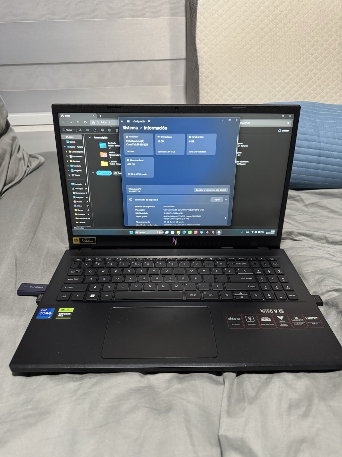 Acer Nitro V 15 15.6″ i7 13th Gen 16GB 512GB SSD RTX 4050 Win 11