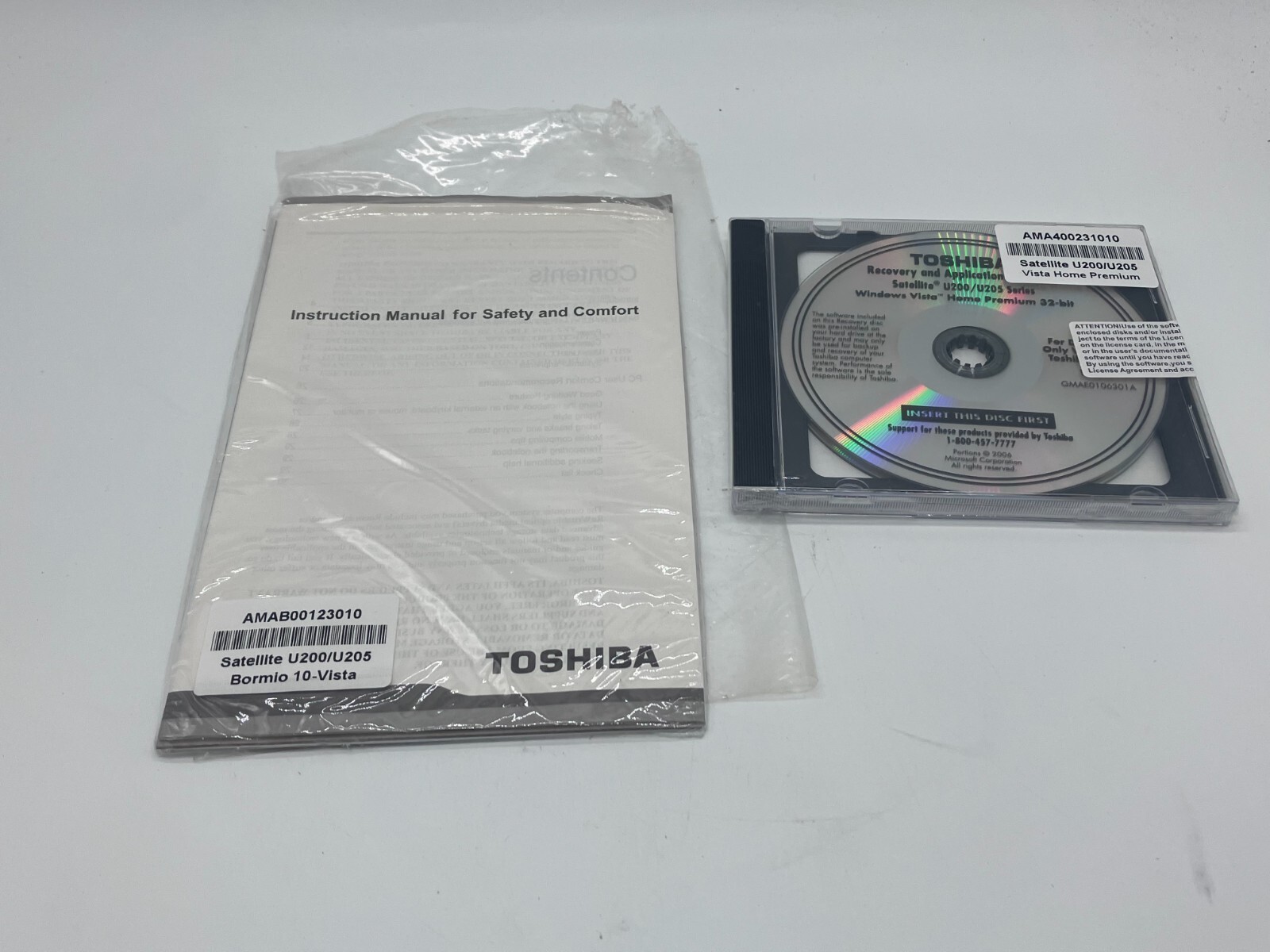 Toshiba Original Disks Satellite Laptop A-15 A-10 U200/U205 M30X M35x A45