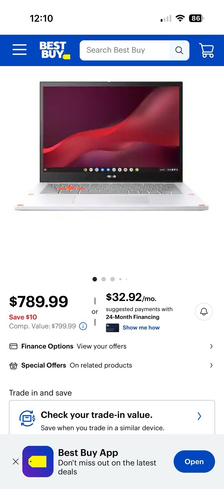 ASUS Chromebook Vibe CX34 Flip 14″ Touch 8gb/256gb, CX3401FBA-DH586T-S