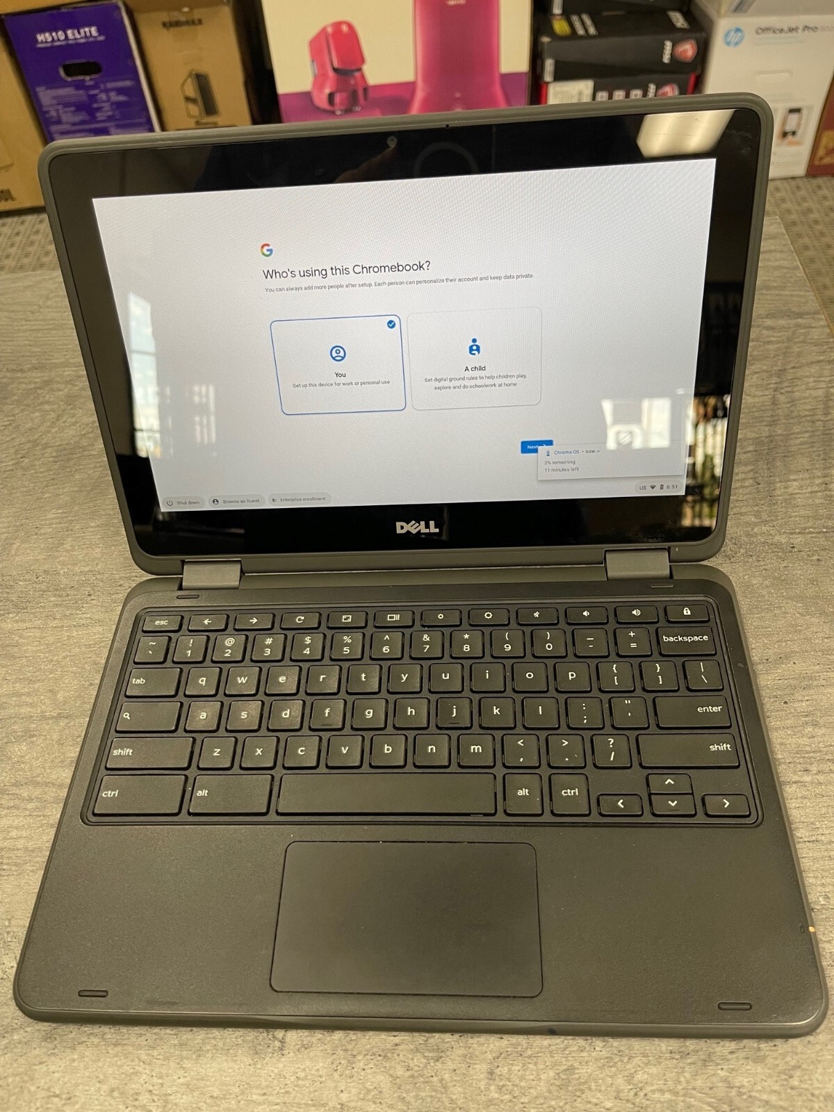 Dell Chromebook 11 3189 11.6″ 2in1 Touchscreen Intel 1.6GHz 4GB 16GB SSD Laptop