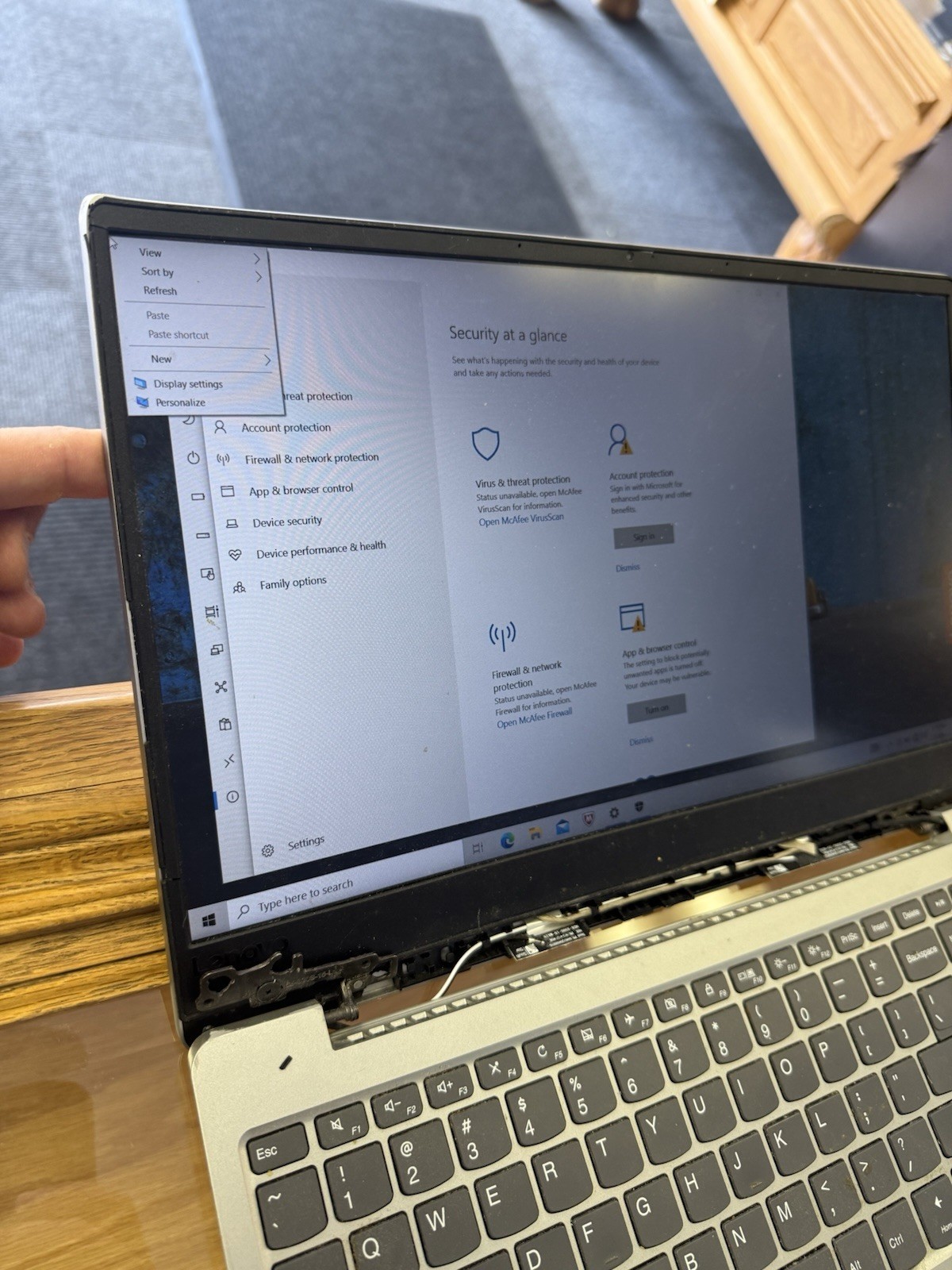 Lenovo Ideapad 330S-15ARR Ryzen 5 2500U 8GB RAM / 128gb Windows 10 Parts Repair