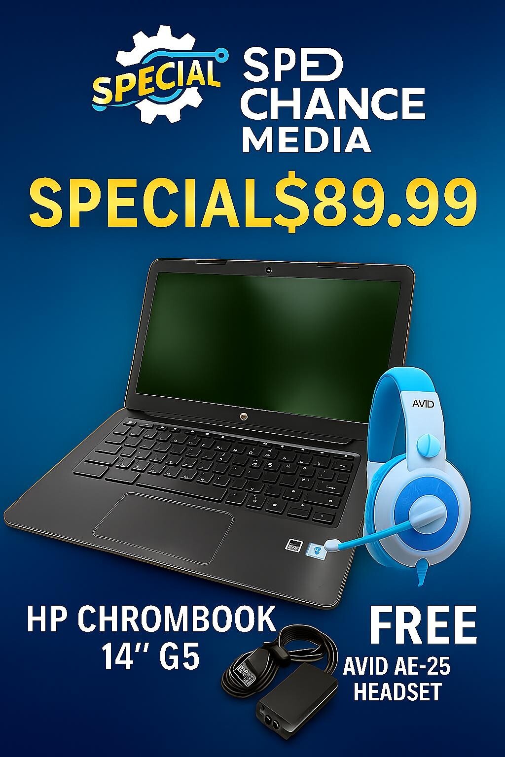 HP Chromebook, Model G5 Operating System Update2025 14inchFREE HEADSET INCLUDED!