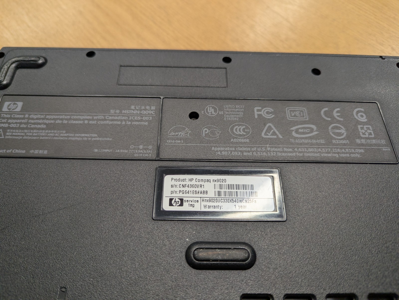 HP Compaq nx9020 Intel Celeron M 1.4, 256Mb RAM