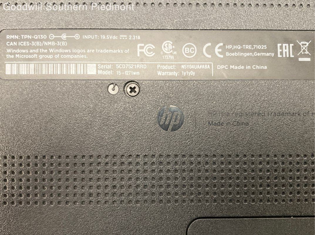 HP 15-f271wm Pentium N3540 2.16GHz 4Gb RAM 500Gb HDD – Tested