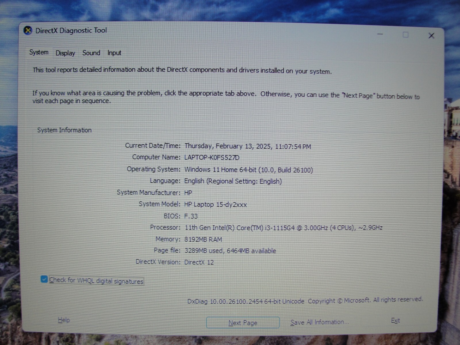 HP 15-by2792wm 15.6” HD Intel Core i3-1115G4 3.6GHz 8GB SSD Reset 256GB- Charger