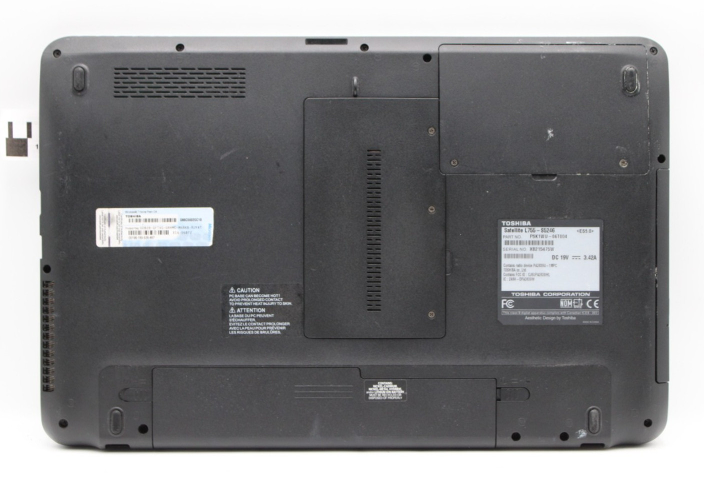 Toshiba Satellite L755 Pentium-B940@2.00GHz 4GB DDR3 NO STORAGE/OS *USED/TESTED*