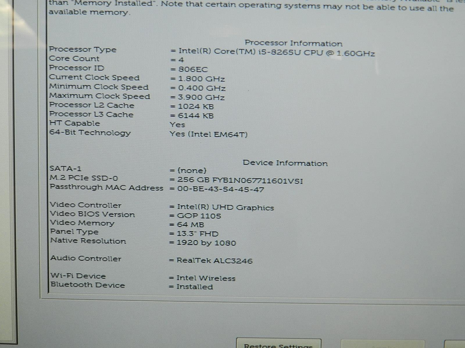 DELL LATITUDE 3310 2-IN-1 | TOUCH | i5-8265U | 256GB SSD | 8GB | NO OS