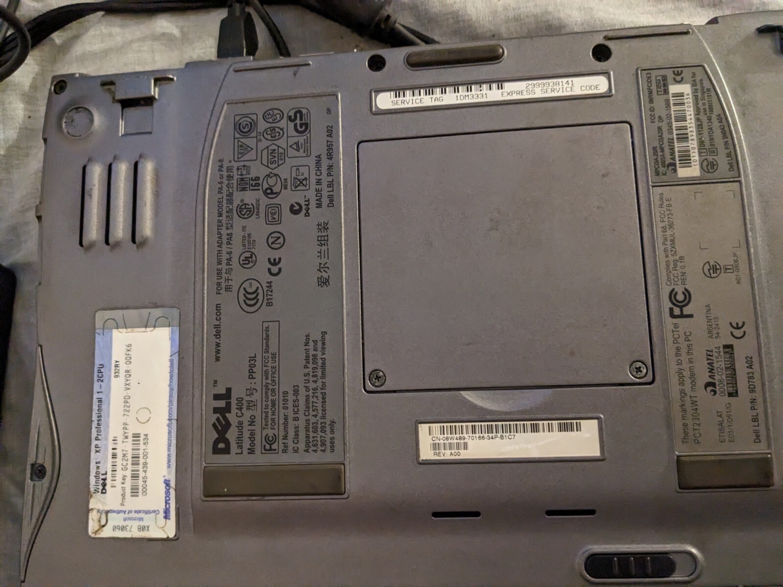 Dell Latitude C400 Vintage Laptop Pentium III 1.2GHz 512MB 20GB HDD Windows XP