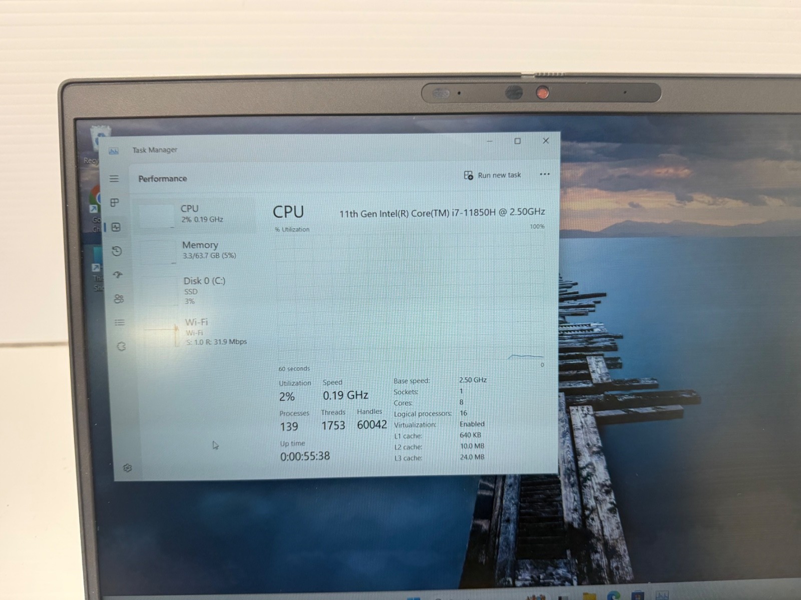 Dell Precision 3561 Laptop – i7-11800H 64GB RAM 512 SSD T1200 15.6″