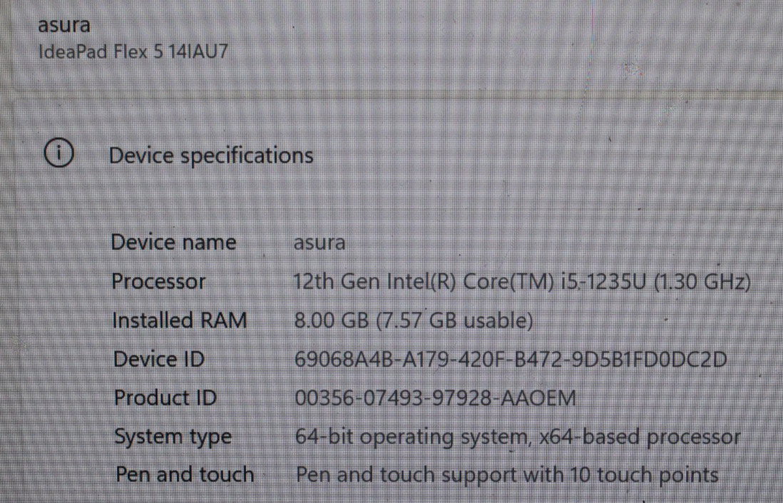 Lenovo Flex 5 -1235U 8GB 128GB