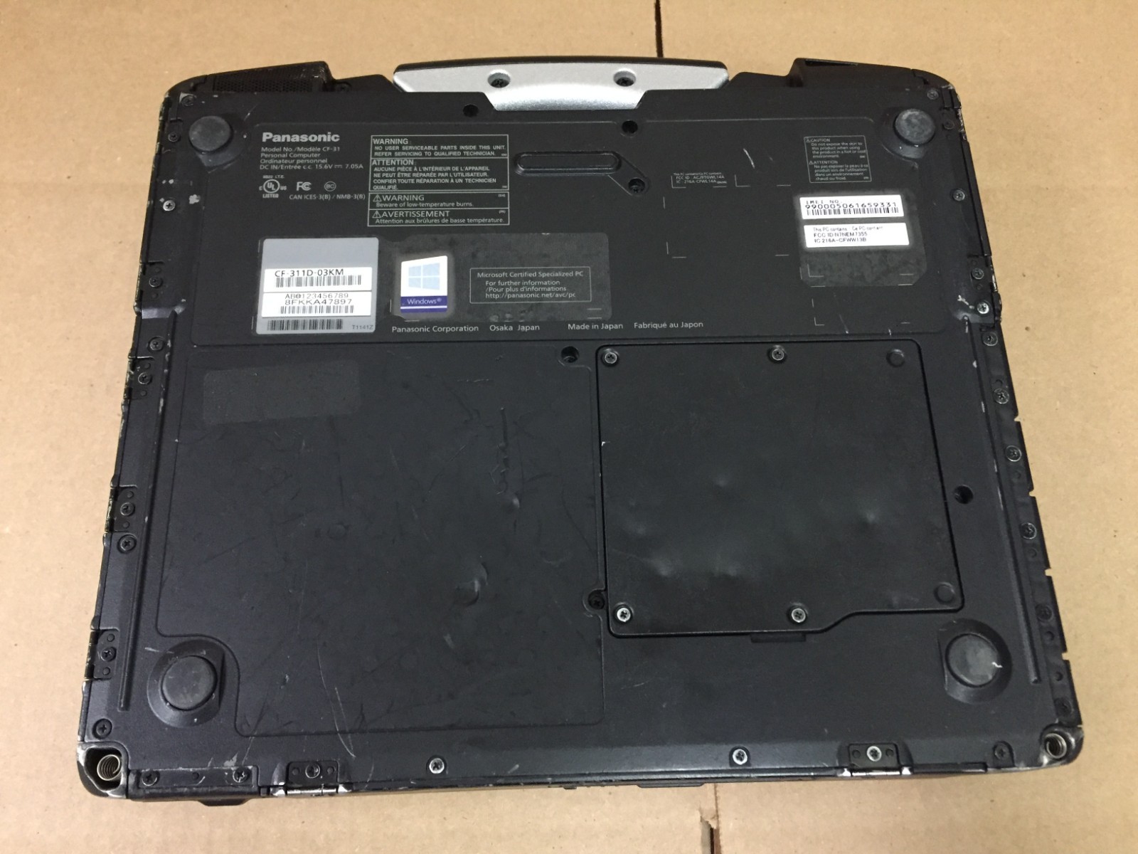 Panasonic Toughbook CF-31 MK5 i5-5300U 8GB RAM 256GB SSD Touch GPS DVDRW w/AC