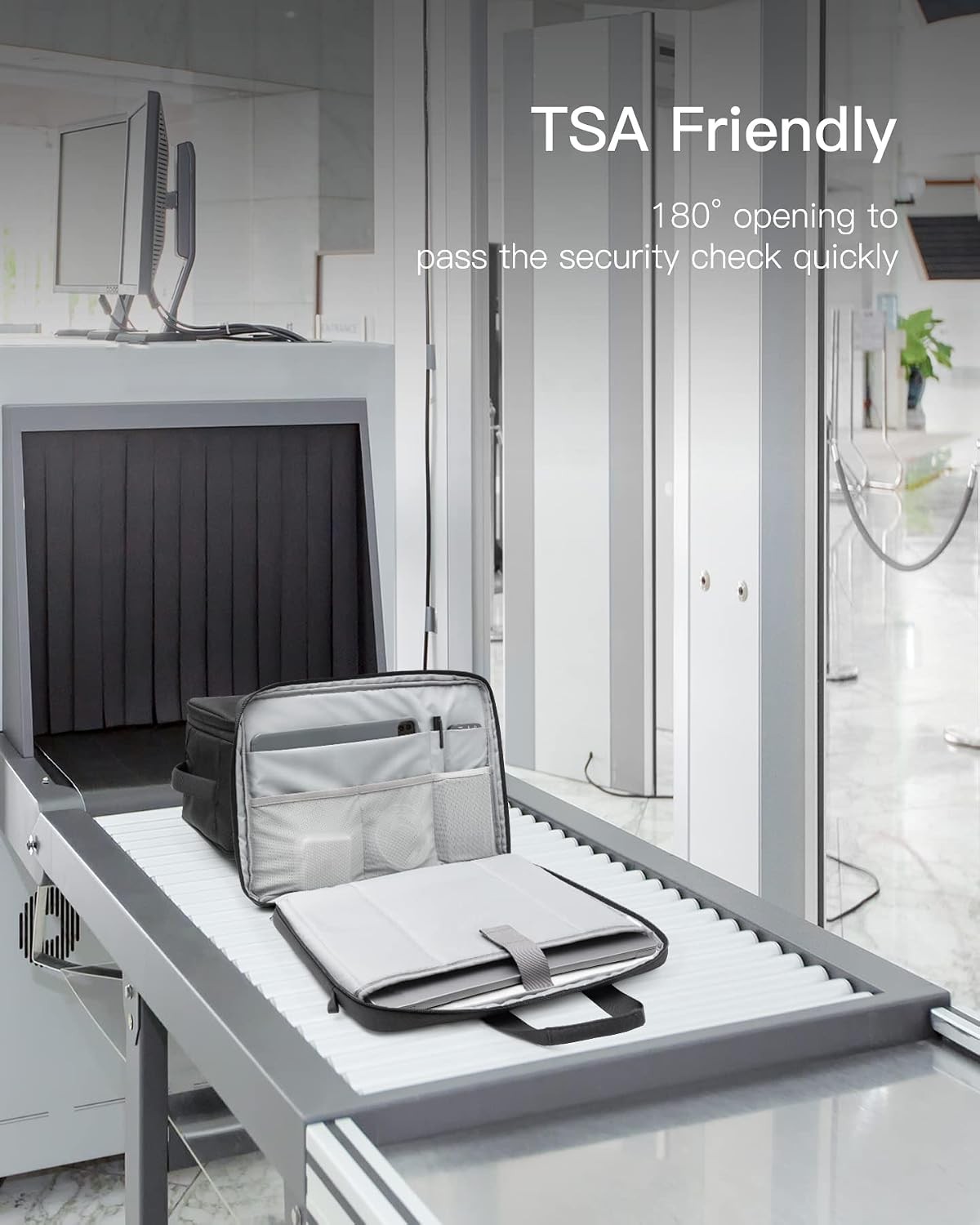 TSA Approved 15.6 Inch Laptop Bag Case for Men and Women, Includes Trolley Strap