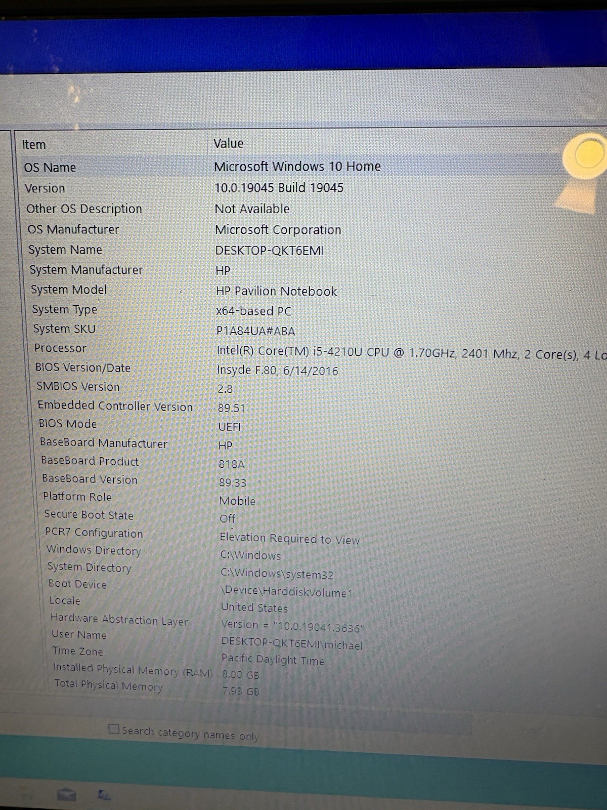 HP PAVILION 17-G119DX Laptop w/ Intel Core i5-4210U 1.70 GHz + 8GB