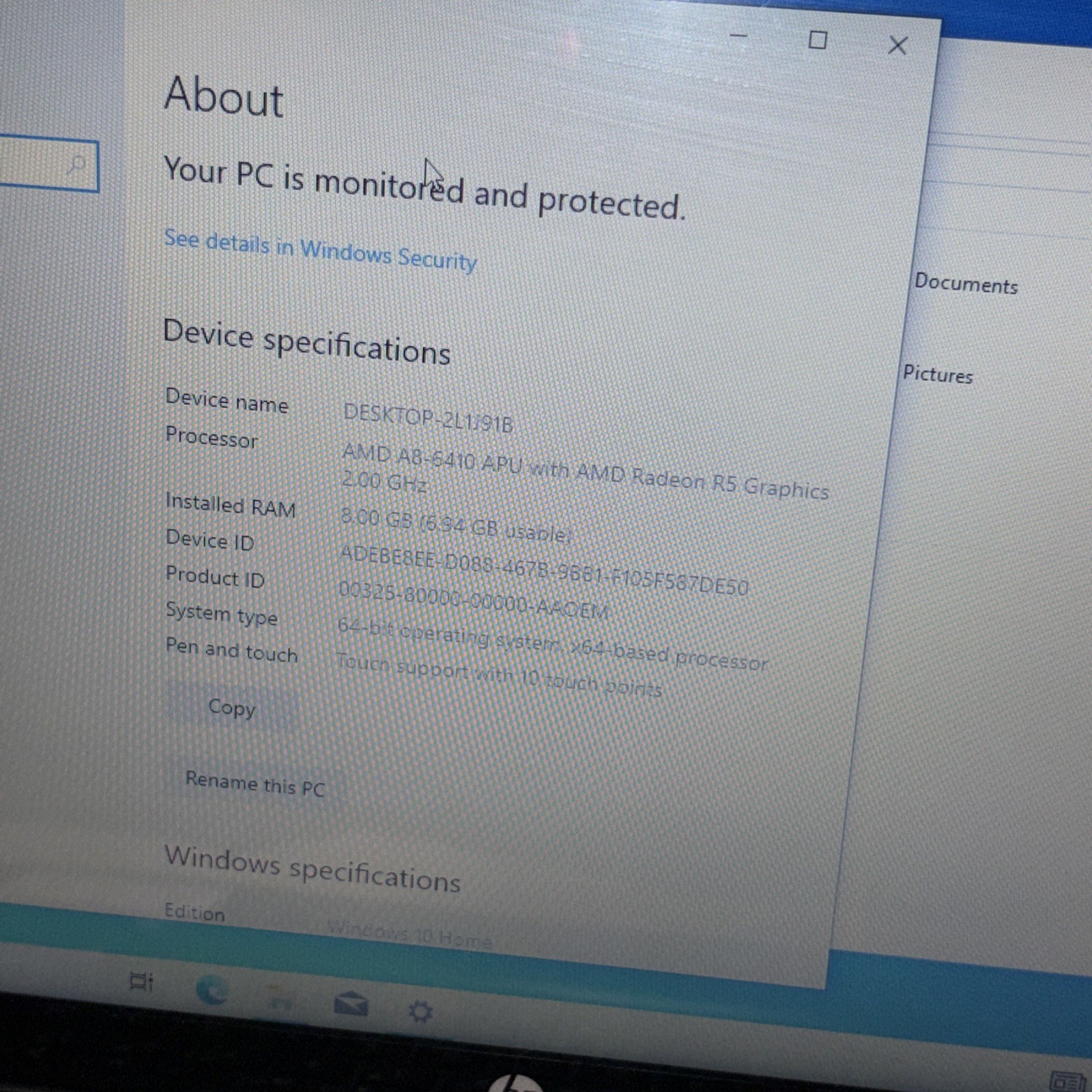 HP 15-f111dx 15.6″ Touchscreen Laptop AMD A8-6410 8GB 680GB Win-10 DVD-RW WebCam