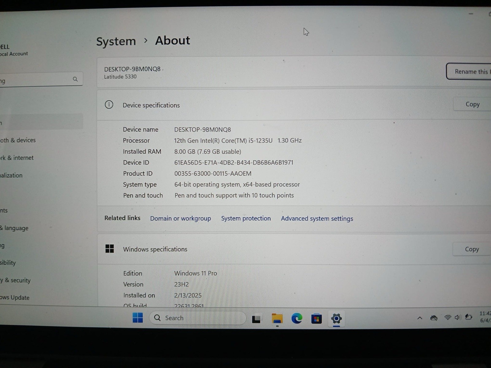 Dell latitude 5330 2 n 1/ 12 th gen i5/ 8 ram/ 256 ssd/Touchscreen/plz read desc