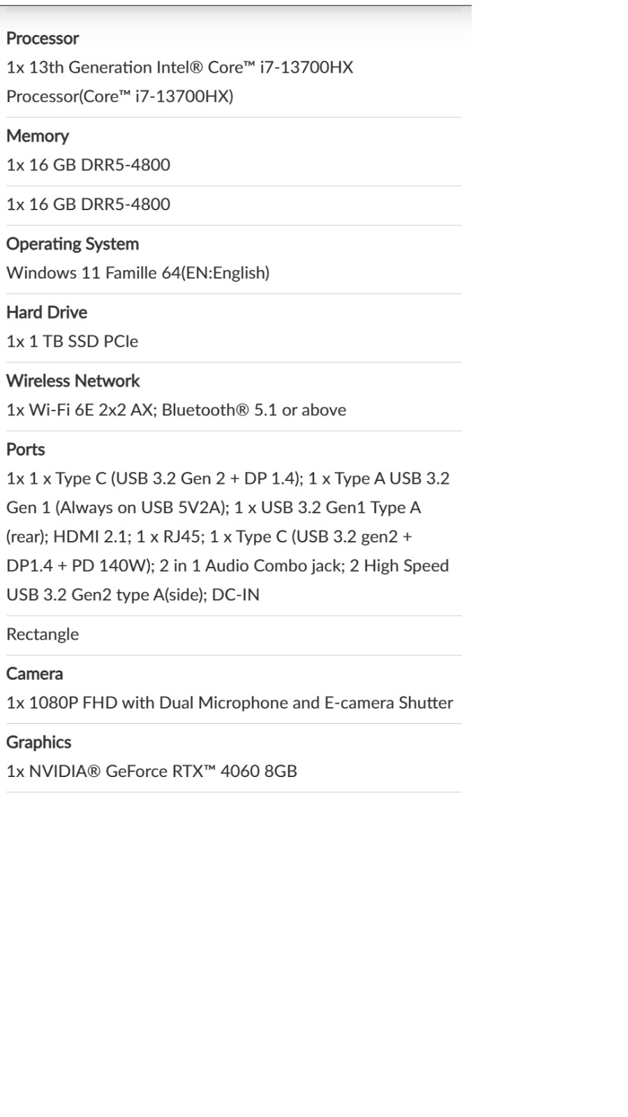 Lenovo Legion Pro 5 16IRX8 – Type 82WK 4060 8Gb VRAM, i7-13700HX