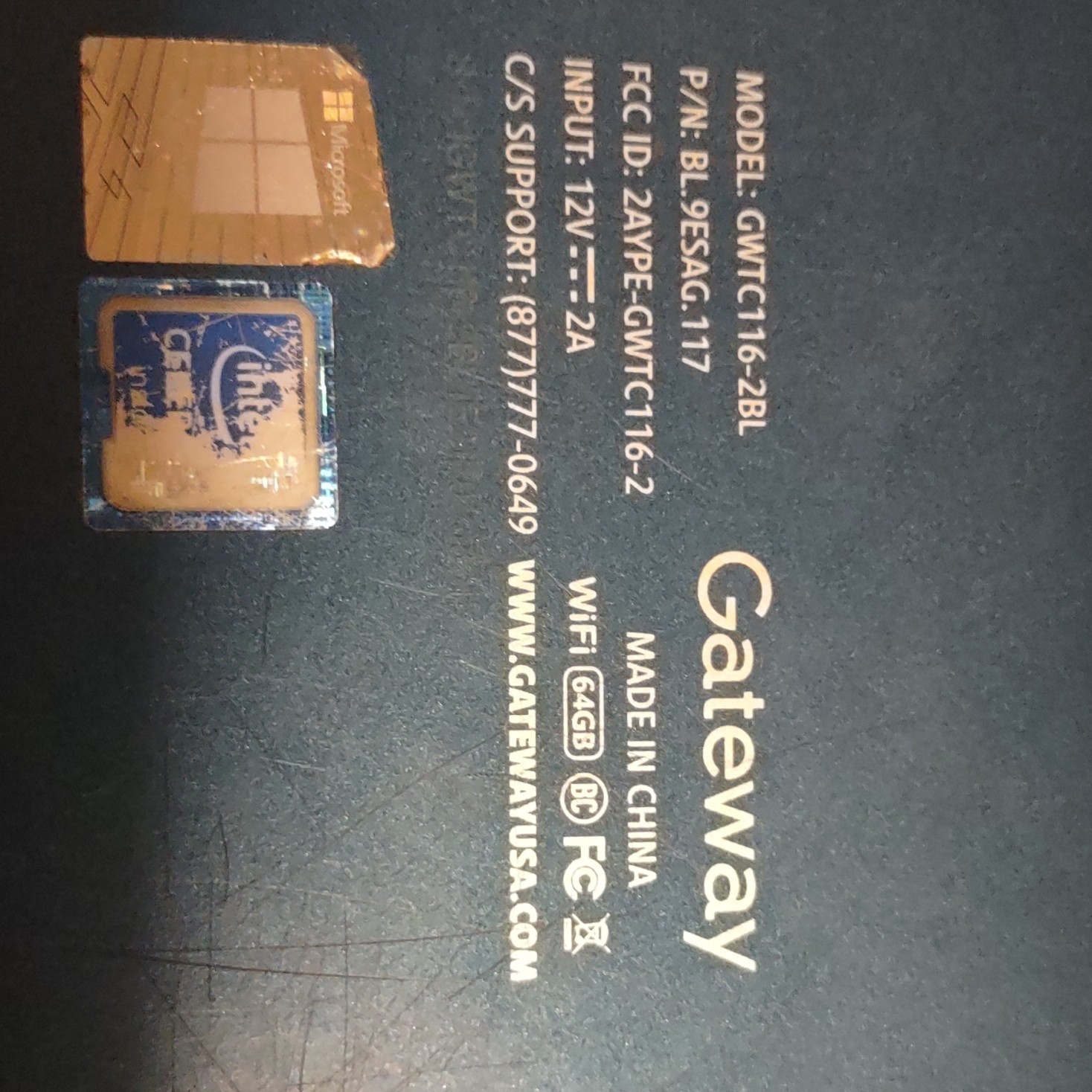 Gateway GWTC116-2BL Intel Celeron 64GB SSD Windows Notebook/Laptop Blue