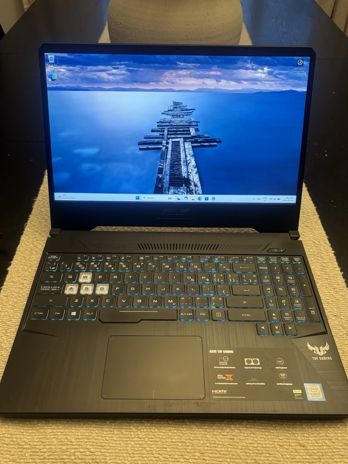 ASUS TUF Gaming FX505G i5-9300H GTX 1650 16GB RAM 512GB SSD With Charger