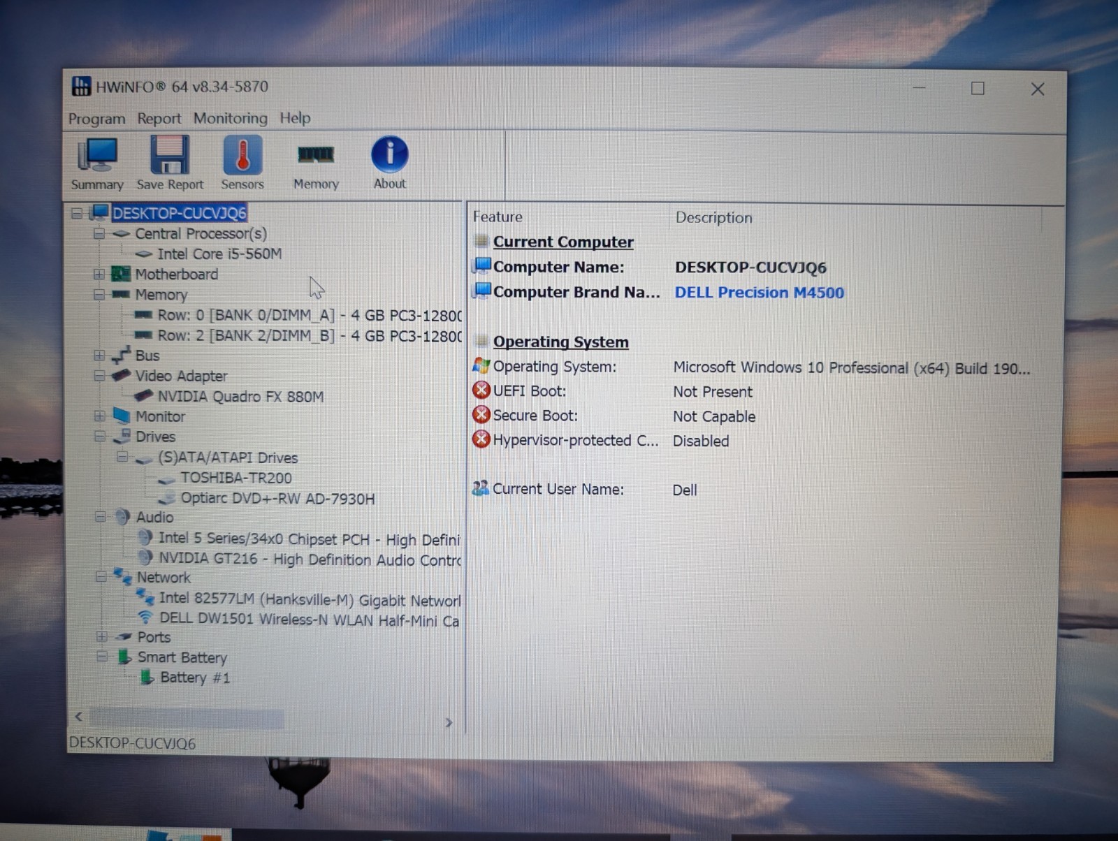 15″ Dell Precision M4500 | i5 8GB RAM 256GB SSD | FHD DVD-RW NVIDIA Win 10 Pro