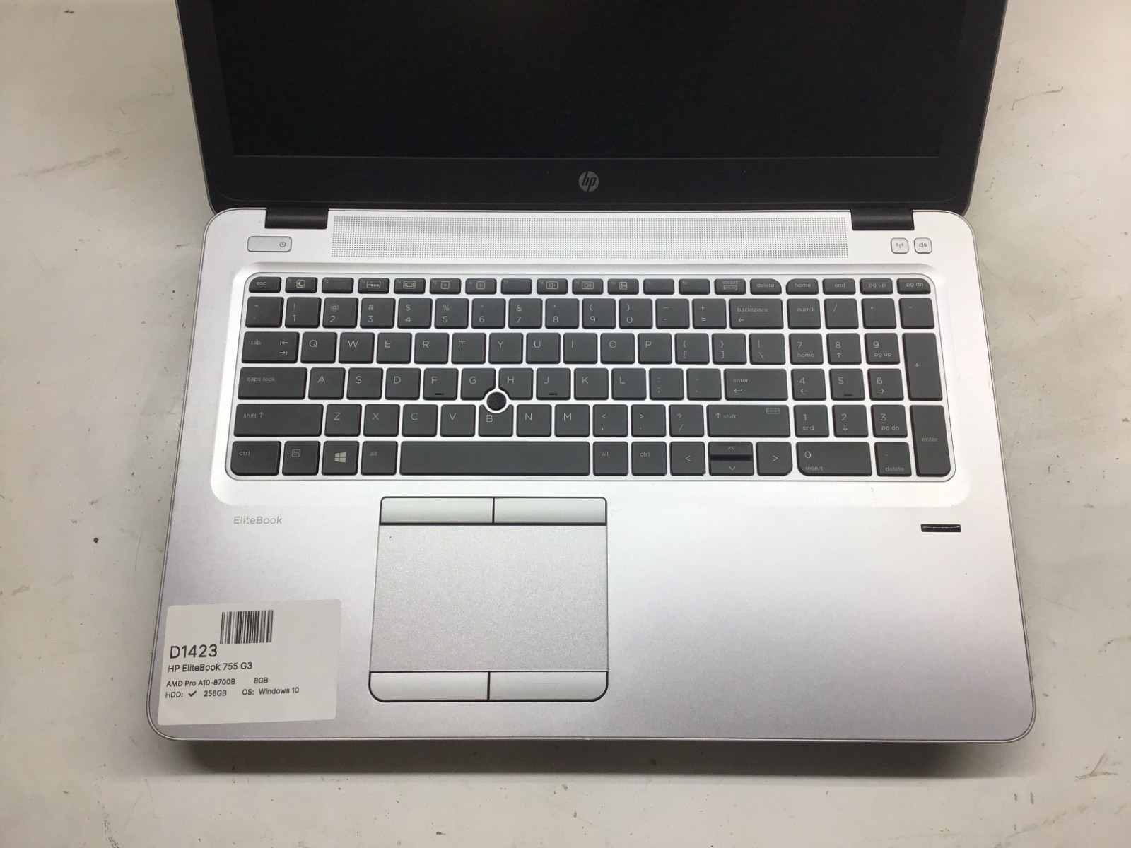 HP EliteBook 755 G3 AMD Pro A10-8700B 8GB 256GB SSD Windows 10