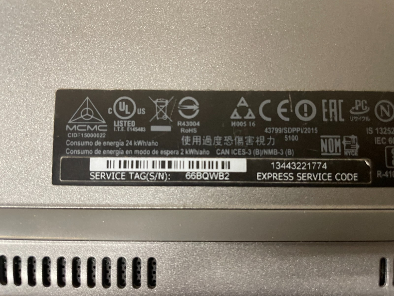 Inspiron 13 5368 2-in-1 i7 8550U 1.8GHz NO RAM/SSD /HDD No power