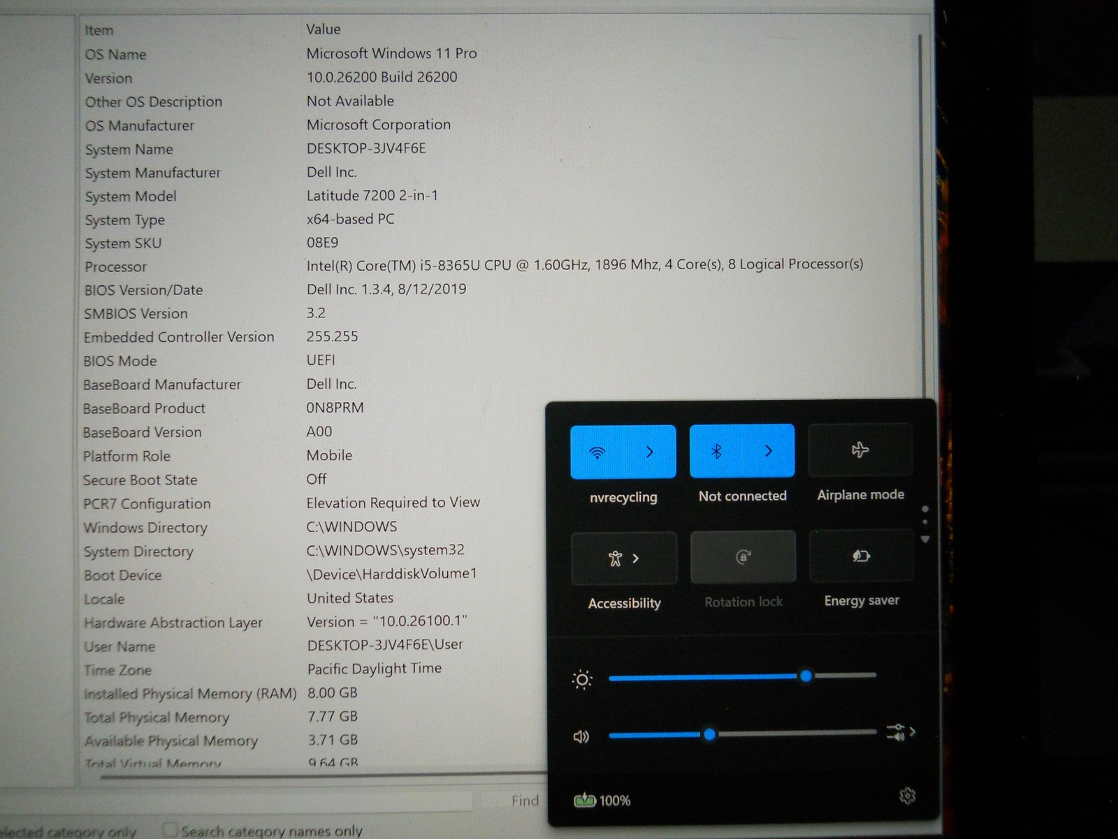 Dell Latitude 7200 2 In 1 i5 8365U 8GB 256GB Windows 11 Tablet Laptop w/ Dock
