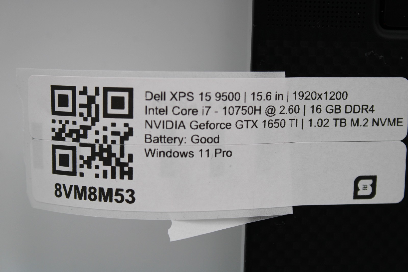 Dell XPS 15 9500 i7-10875H @ 2.6 GHz 16GB RAM 1 TB SSD GTX 1650 Ti W11Pro