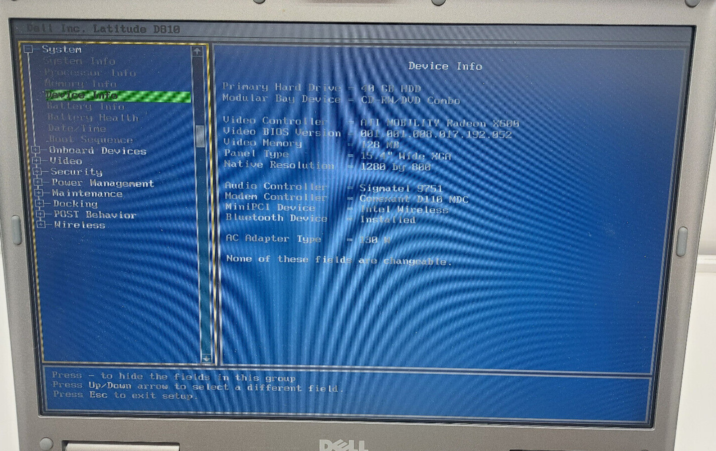 Vintage-Dell Latitude D810 Pentium M 1.73 GHz 512MB RAM 40GB HDD Windows XP Pro