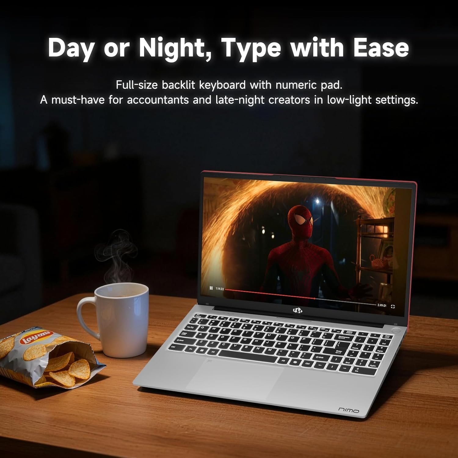 NIMO 15.6″ FHD Student Laptop, Quad-Core(Beats i3, up to 3.6GHz), 8GB RAM 256GB