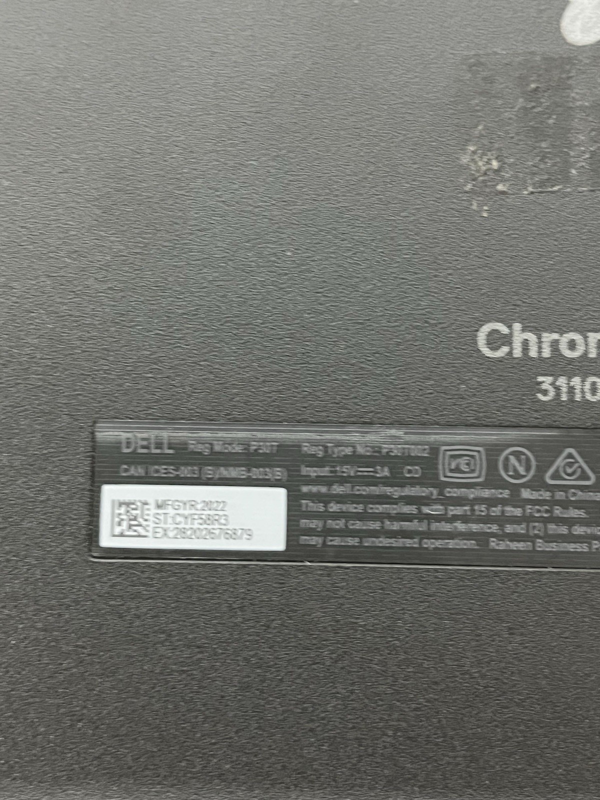 Dell Chromebook 3100 2-in-1 P30T Fully Working TESTED Google Touchscreen Laptop