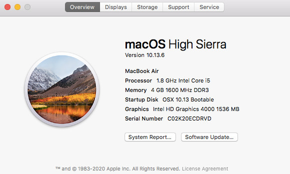 FOR PARTS 2012 13″ Apple A1466 MacBook Air (Core i5-3427U/1.8 GHz/4 GB RAM)