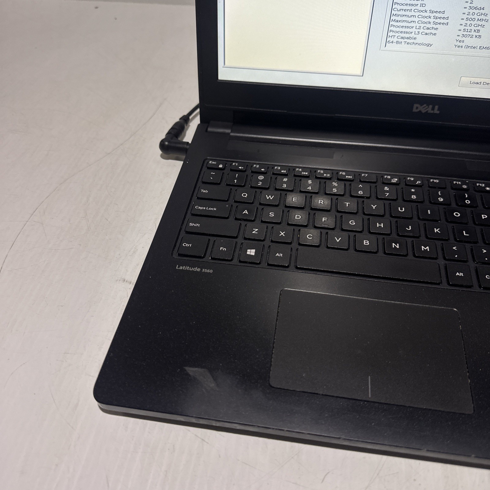 Dell Latitude 3560 15″ Laptop i3-5005u 4gb Ram No Drives Boots Bios